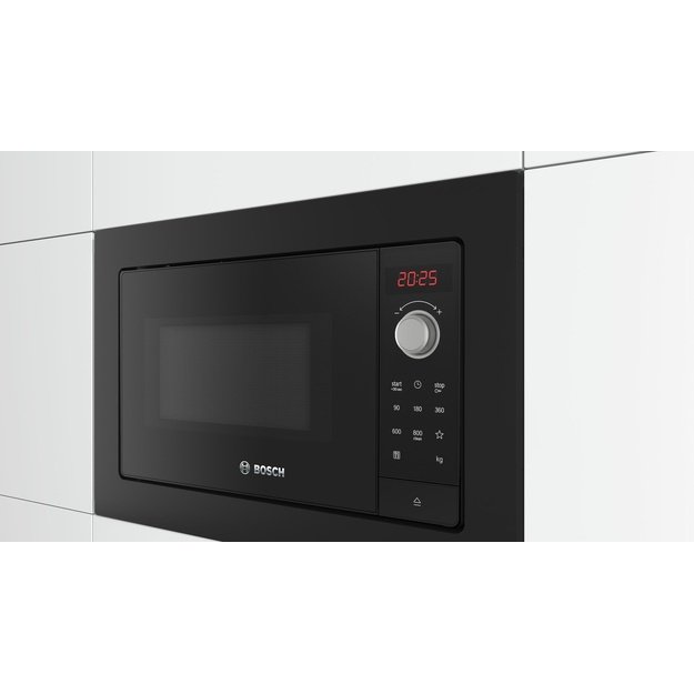 Bosch Serie 2 BFL623MB3 microwave Black Solo microwave Built-in 20 L 800 W