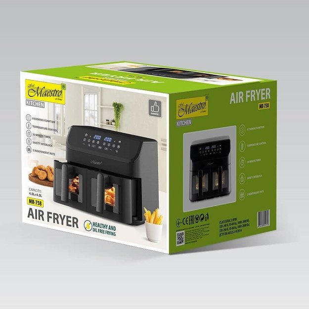 Air fryer 2000W 2x4.5L MR-758 MAESTRO