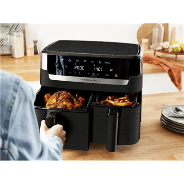 Tefal Easy Fry EY901N Double 8.3 L Stand-alone 2700 W Hot air fryer Black