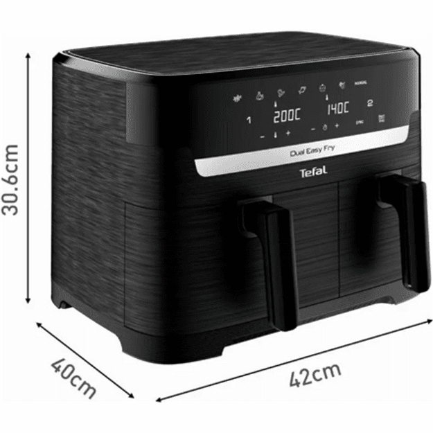 Tefal Easy Fry EY901N Double 8.3 L Stand-alone 2700 W Hot air fryer Black