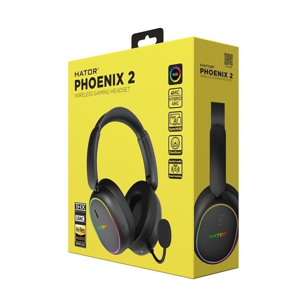 Gaming Headset Hator Phoenix 2 Wireless Black