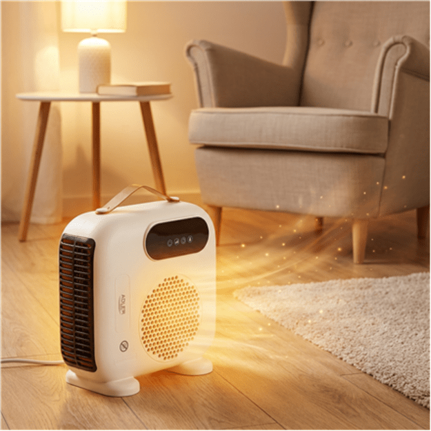 Adler LED Fan Heater with Remote Control | AD 7756 | Fan heater | 2000 W | Beige | IPX0
