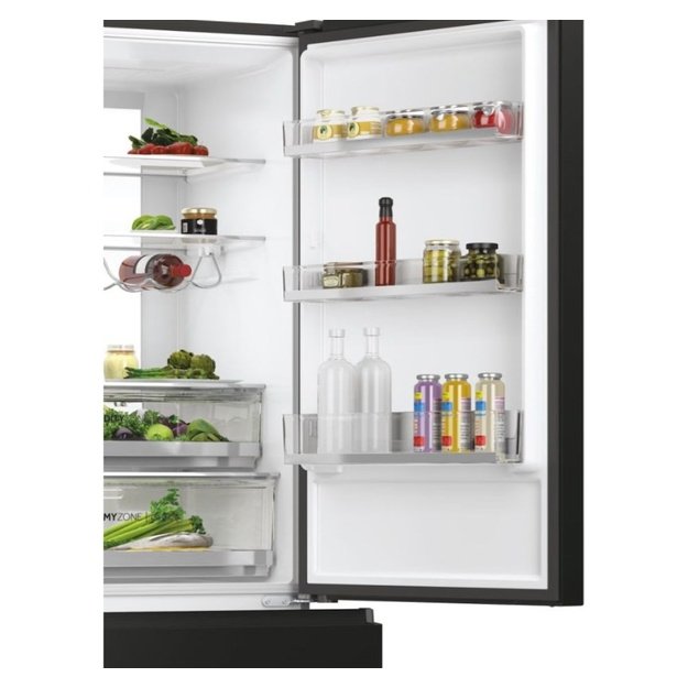 Multidoor refrigerator Haier HTW7720DNGB (black)