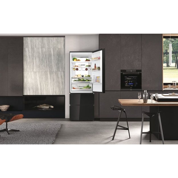 Multidoor refrigerator Haier HTW7720DNGB (black)