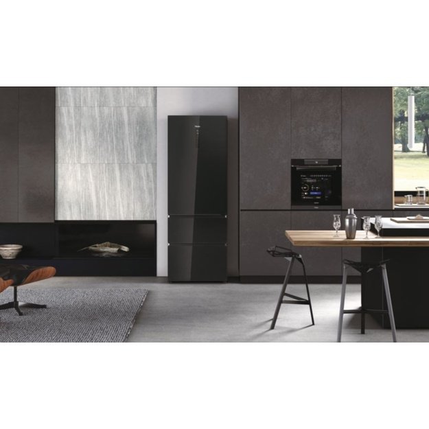 Multidoor refrigerator Haier HTW7720DNGB (black)