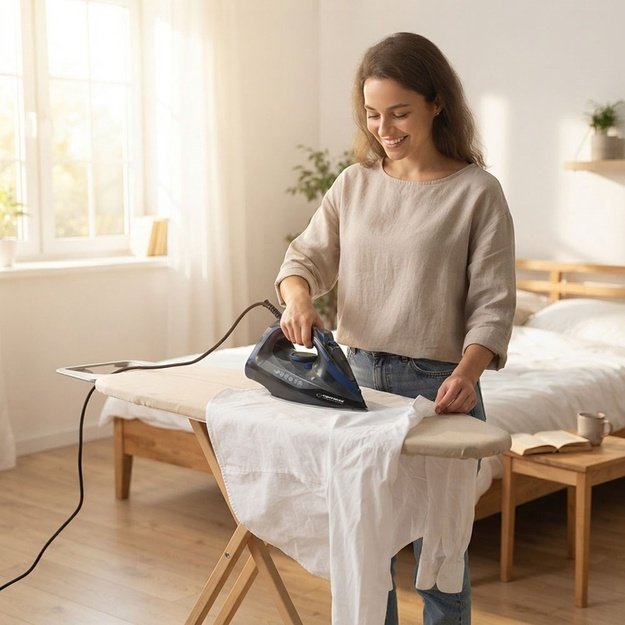 Esperanza EHI012  Steam iron, ceramic soleplate, black, 2600W