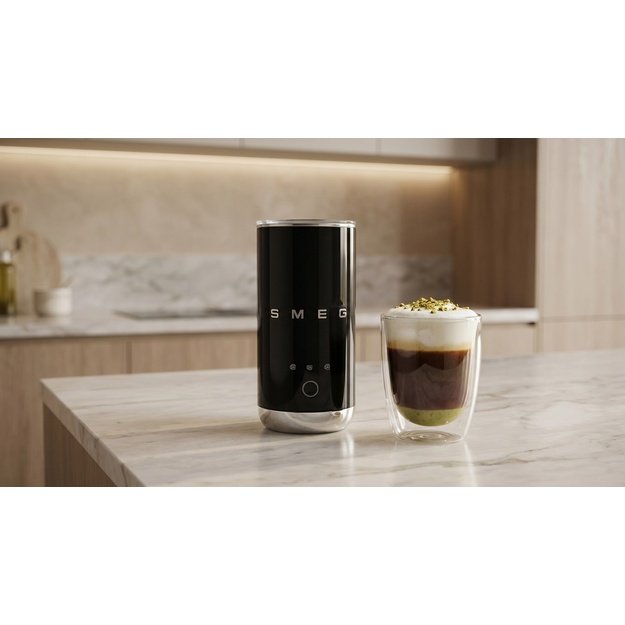 Smeg Milk Frother MFF02BLEU, 3 Functions, Non-stick, 500W, Black
