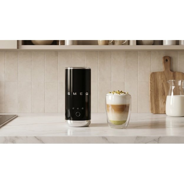 Smeg Milk Frother MFF02BLEU, 3 Functions, Non-stick, 500W, Black