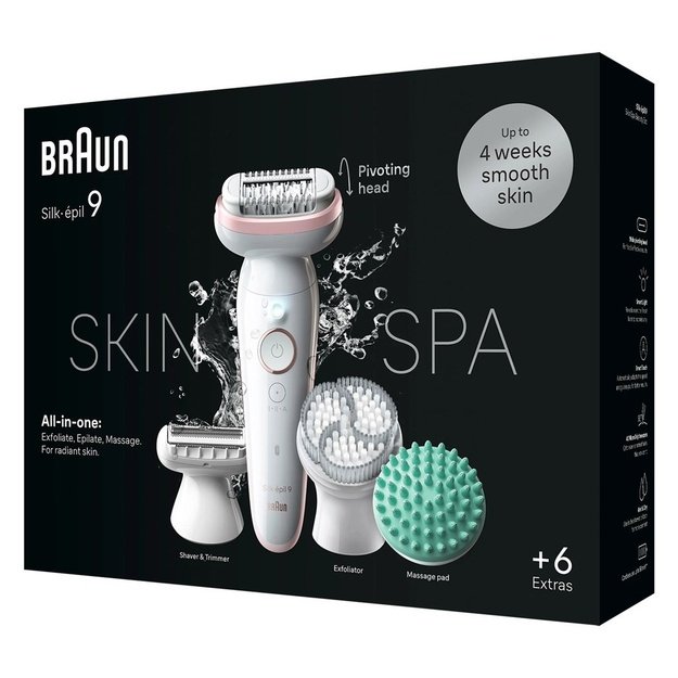Braun Silk-&eacute;pil 9 SkinSpa 40 tweezers Rose gold, White