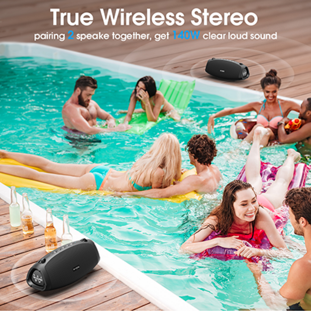 BLUETOOTH WIRELESS SPEAKER W-KING X10 70W BLACK