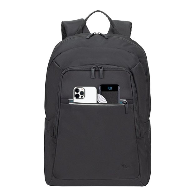 RIVACASE 7561 Laptop Backpack 15.6 -16  Alpendorf ECO, black, waterproof material, eco rPet, pockets for smartphone, documents,