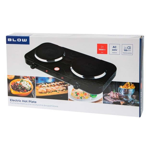 Two-burner adjustable electric cooker BLOW 2000W