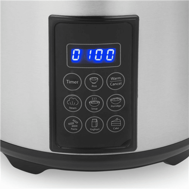 Tristar | Digital Rice and Steam Cooker | RK-6138 | 900 W | 2.2 L | Number of programs 7 | Grey