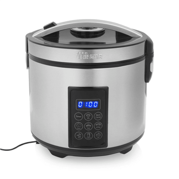 Tristar | Digital Rice and Steam Cooker | RK-6138 | 900 W | 2.2 L | Number of programs 7 | Grey