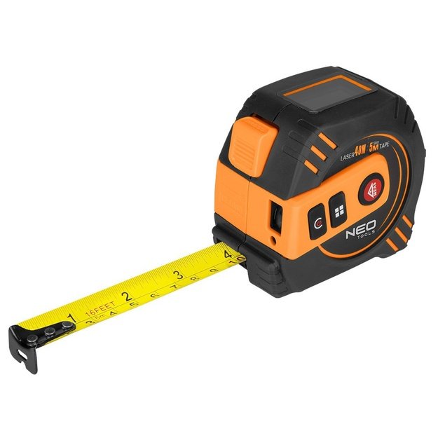Laser rangefinder with retractable tape