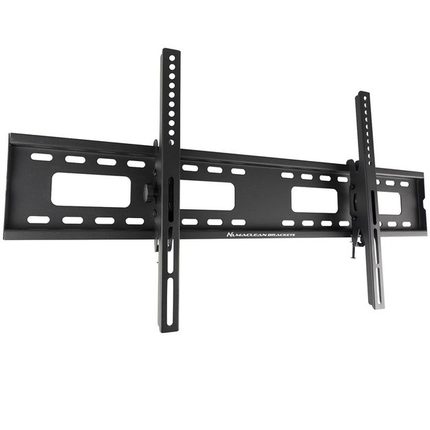 Maclean MC-422 TV Wall Mount Heavy Duty 43 -100  max VESA 800x400 120kg Tilting +/-15&deg; Bracket Holder Hanger with Spirit Level