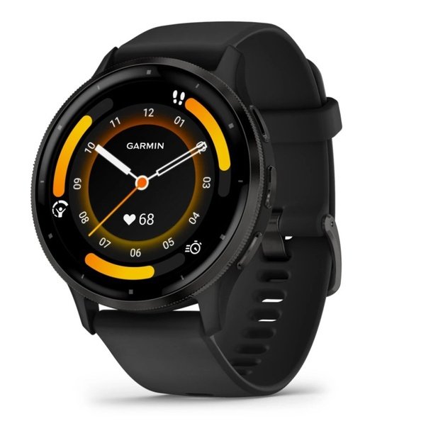 Garmin Venu 3 3.56 cm (1.4 ) AMOLED 45 mm Digital 454 x 454 pixels Touchscreen Black Wi-Fi GPS (satellite)