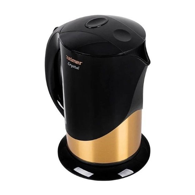 Zelmer ZCK7630 Crystal Gold 1.7-litre 2200W electric kettle, black and gold