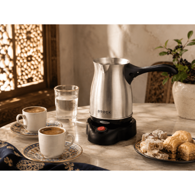 Brock ECP 105 Turkish Coffee Maker, Black/Steel