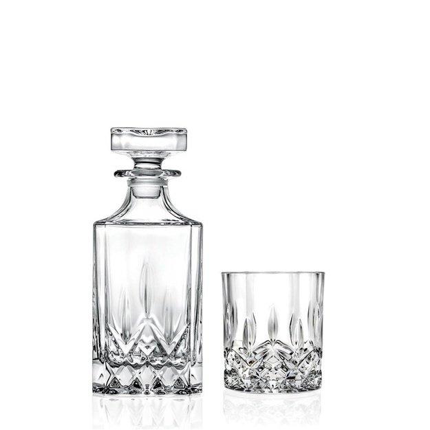 WHISKEY GLASSES AND GARAFE SET 6 PCS. OP