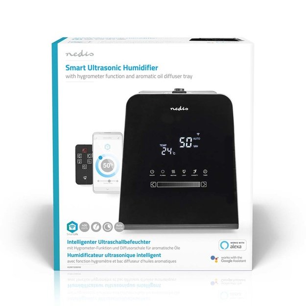 Nedis HUMI150BKW humidifier Steam 5.5 L Black 30 W
