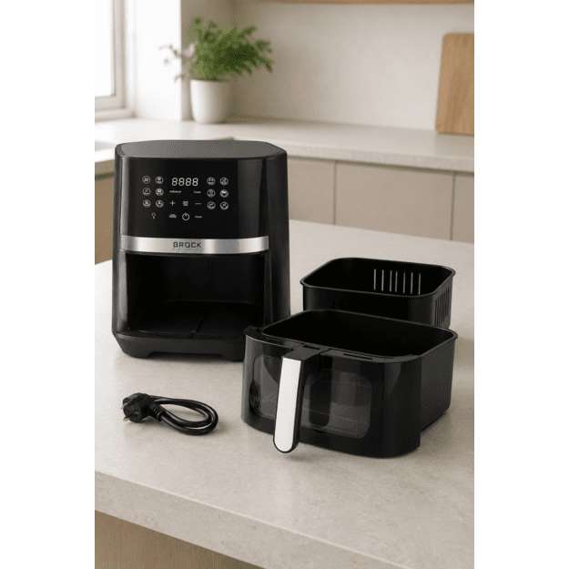 Brock DAF 6501 G Air Fryer 6,5L 1800W, Grey