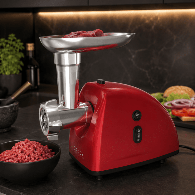 Brock MG 1502 RD Meat Grinder 1500W, Red/Steel