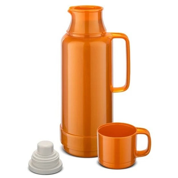 ROTPUNKT Glass thermos capacity 1.0 l, shiny fox (red)