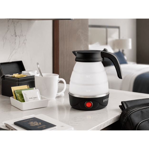 Brock WK 0904 BK Foldable Travel Kettle 0,5L 500W, Black/White