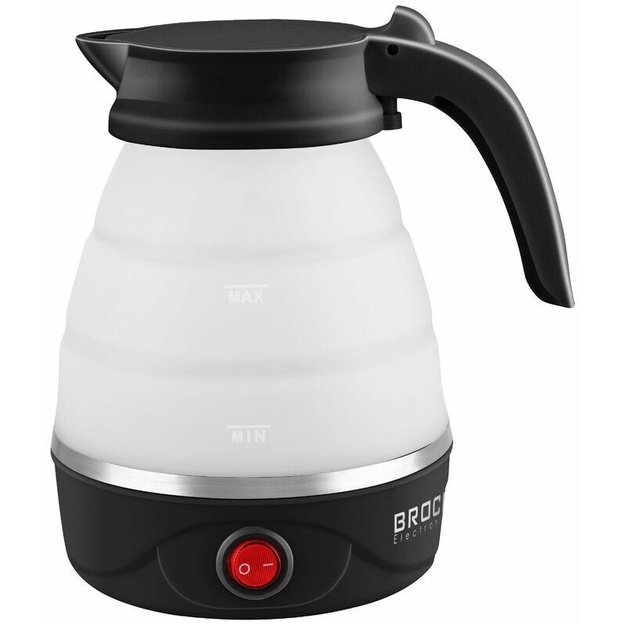 Brock WK 0904 BK Foldable Travel Kettle 0,5L 500W, Black/White