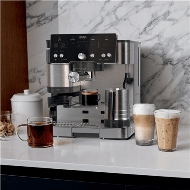 NINJA | Luxe Cafe Essential Espresso Machine | ES501EU | Pump pressure 9 bar | Built-in milk frother | Semi-automatic | Black