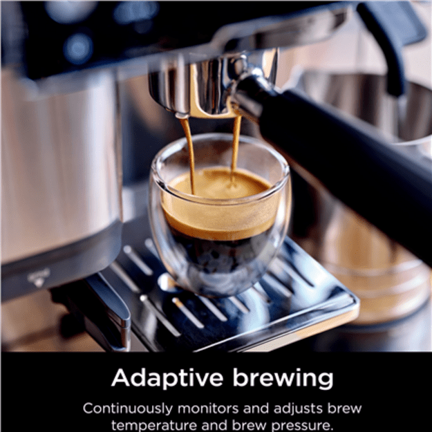 NINJA | Luxe Cafe Essential Espresso Machine | ES501EU | Pump pressure 9 bar | Built-in milk frother | Semi-automatic | Black