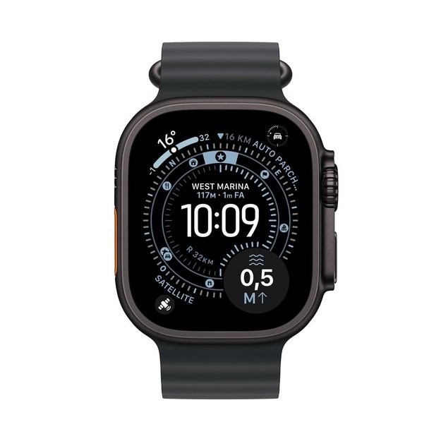 Apple Watch Ultra 3 GPS + Cellular 49mm Black Titanium Case with Black Ocean Band