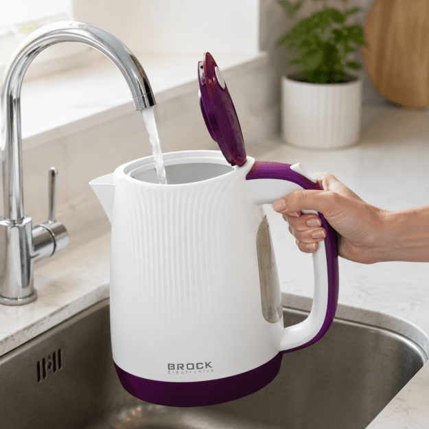 Brock WK 08 PR Electricl Kettle 1,7L 2000W, White/Purple