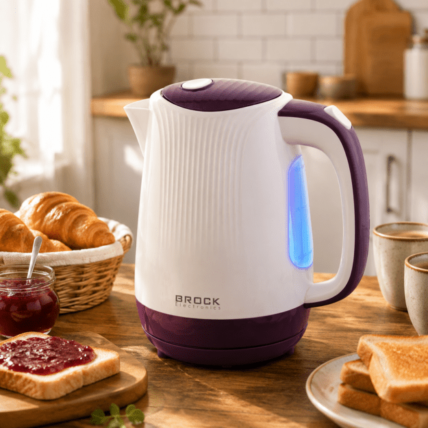 Brock WK 08 PR Electricl Kettle 1,7L 2000W, White/Purple