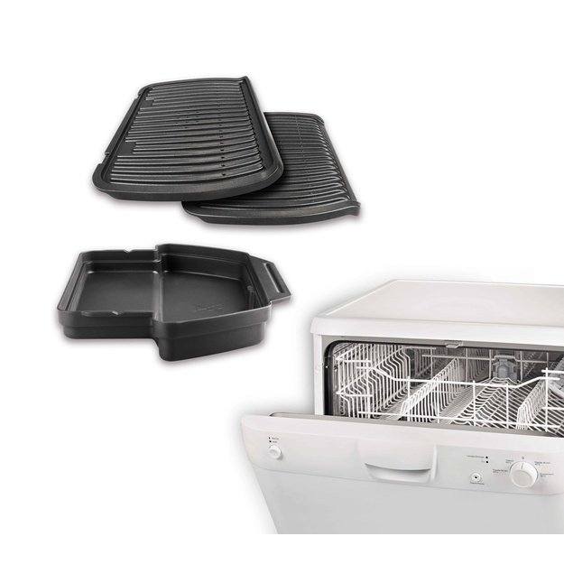 Electric grill Tefal OptiGrill GC712D34 ( Contact grill , 2000 W , Inox )