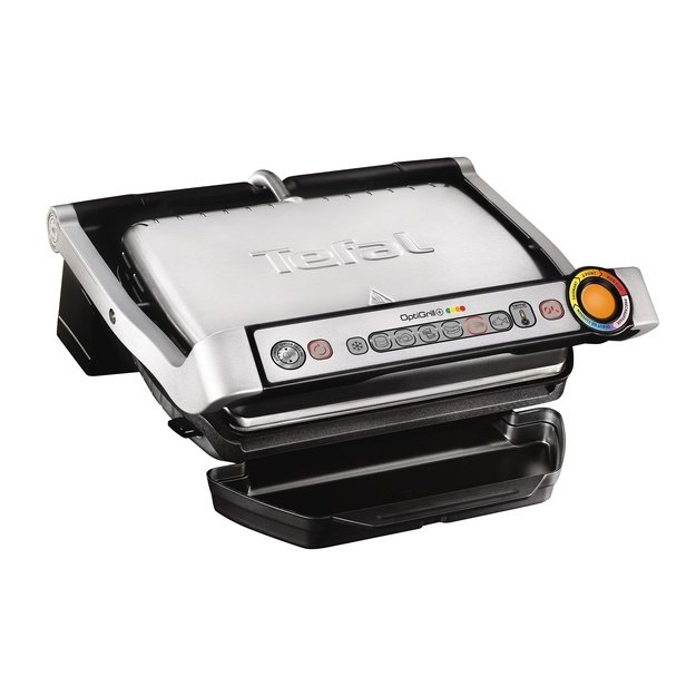 Electric grill Tefal OptiGrill GC712D34 ( Contact grill , 2000 W , Inox )