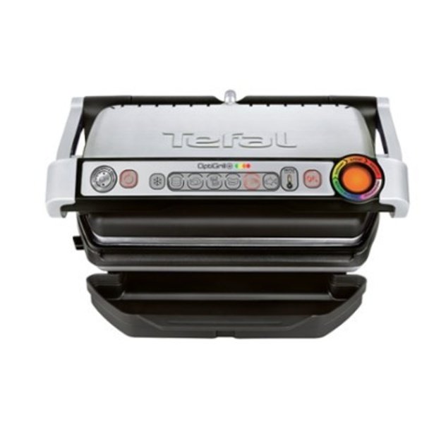Electric grill Tefal OptiGrill GC712D34 ( Contact grill , 2000 W , Inox )