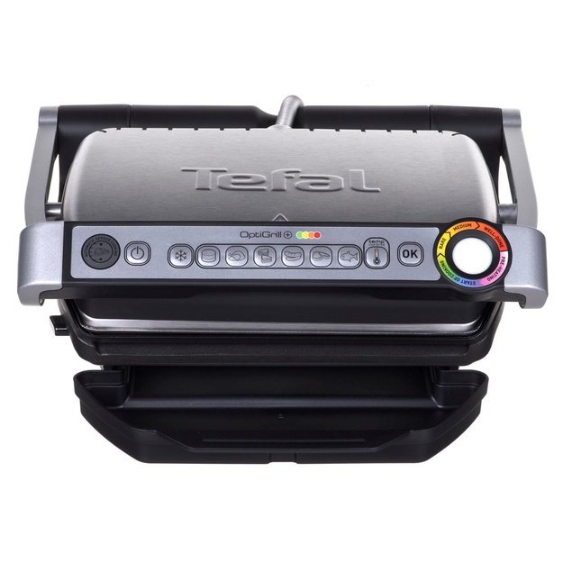 Electric grill Tefal OptiGrill GC712D34 ( Contact grill , 2000 W , Inox )