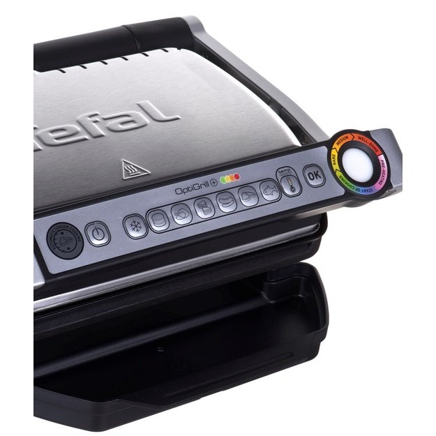Electric grill Tefal OptiGrill GC712D34 ( Contact grill , 2000 W , Inox )
