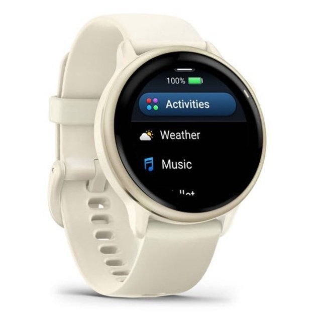 Garmin v&iacute;voactive 6 3.05 cm (1.2 ) AMOLED 42 mm Digital 390 x 390 pixels Touchscreen White Wi-Fi GPS (satellite)