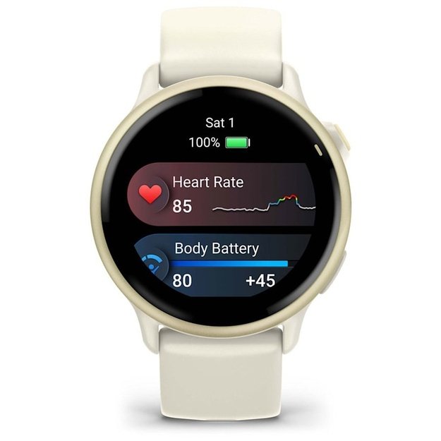 Garmin v&iacute;voactive 6 3.05 cm (1.2 ) AMOLED 42 mm Digital 390 x 390 pixels Touchscreen White Wi-Fi GPS (satellite)