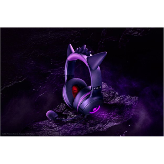 Razer Headset | Kraken Kitty V2 | Wired | Over-ear | Microphone | Noise canceling | Gengar Edition 2