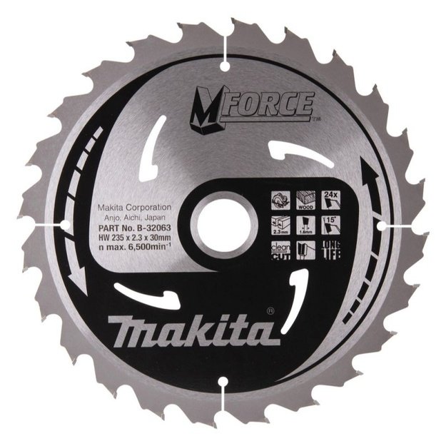 Pjovimo diskas MAKITA 235x2,3x30mm 24T 15&deg;