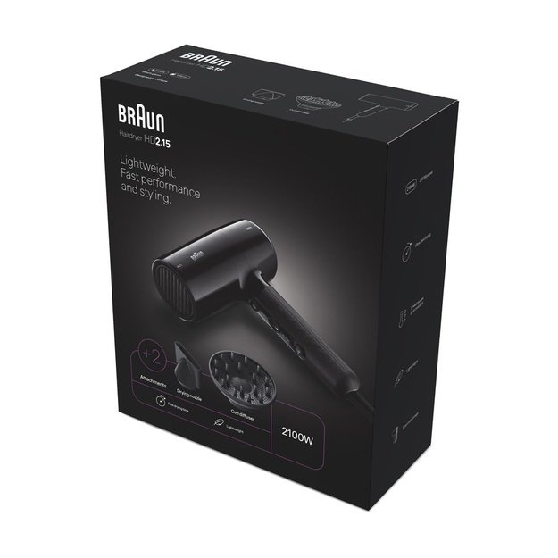 Braun HD2.15 hair dryer 2100 W Black