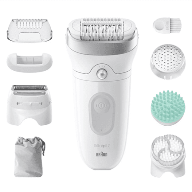 Braun | Epilator | Silk-&eacute;pil SE7-081 | Operating time (max) 40 min | Number of power levels 1 | Wet & Dry | White