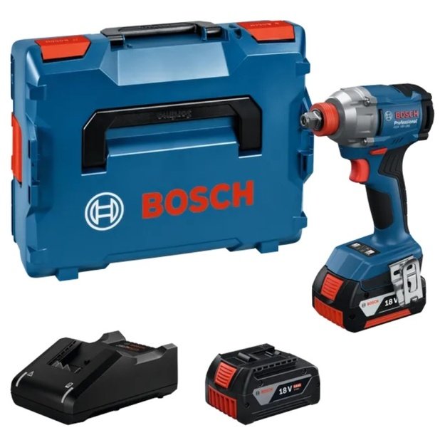 Akumuliatorinis smūginis suktuvas/veržliasukis BOSCH GDX 18V-285 2x4,0Ah, GAL 18V-40, LB