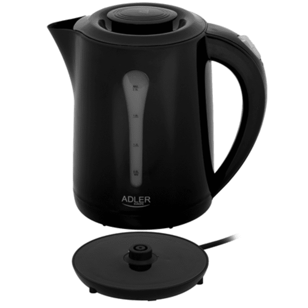 Adler | Kettle | AD 1244 | Electric | 1850 W | 2.5 L | Plastic | 360&deg; rotational base | Black