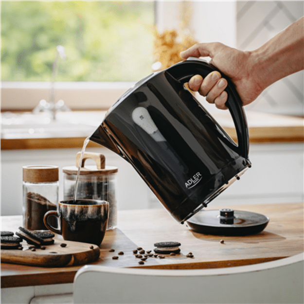 Adler | Kettle | AD 1244 | Electric | 1850 W | 2.5 L | Plastic | 360&deg; rotational base | Black