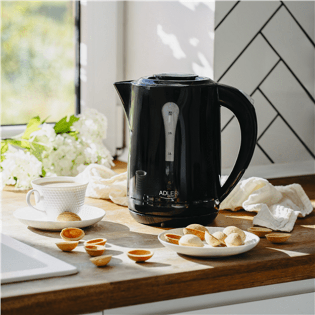 Adler | Kettle | AD 1244 | Electric | 1850 W | 2.5 L | Plastic | 360&deg; rotational base | Black